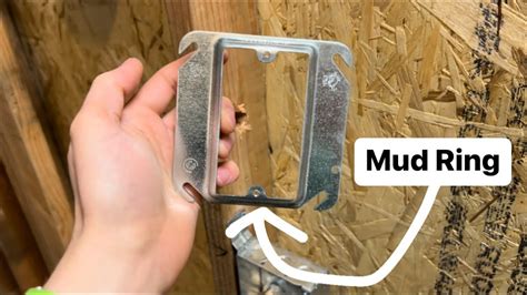 mud ring electric box install metal existing|square to round mud ring.